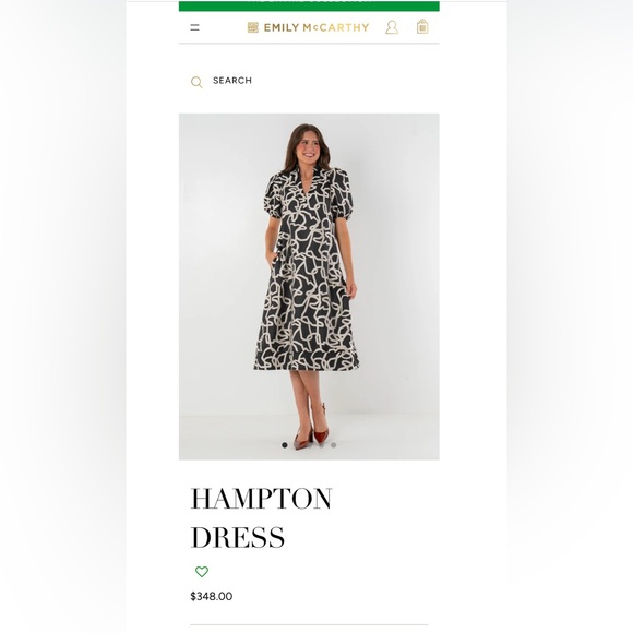 Hampton Black and White Midi Dress - Picture 1 of 6